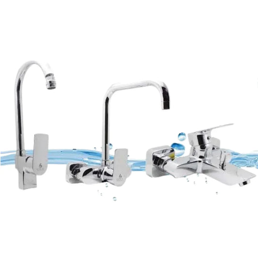 طقم خلاطات أويا 3 قطع – تصميم ألماني | حمام ومطبخ كود 733