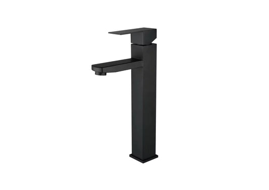 خلاط حوض وش عالي سخن وبارد اسود مطفي مصنوع من النحاس كود 709