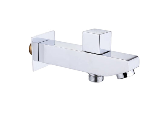 صباب خلاط مخفي مربع بمحول يتناسب مع خلاطات الشاور المخفية لون كروم ١٠ سم كود 671