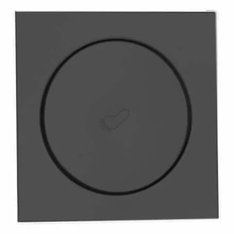 غطاء بيبة شاور تاتش 10*10سم بمخرج سن قلاووظ اسود Black Touch كود المنتج 588