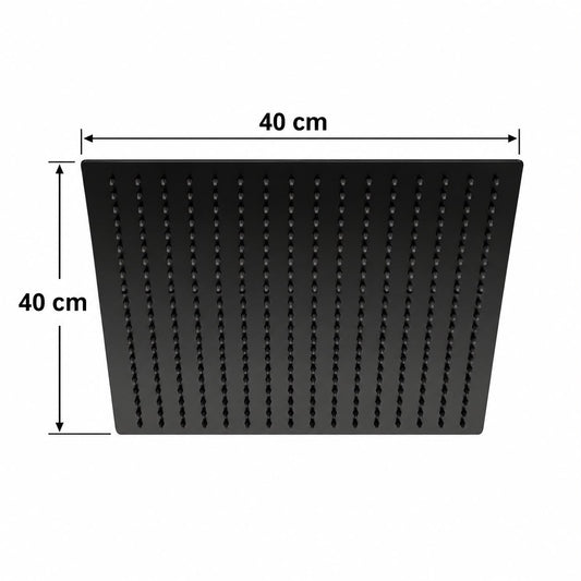 طاسة دش استانلس ستيل مربعة 40×40 سم (سمك 1 مللي ليزر تقيلة) SB تركي - أسود مطفي كود 924