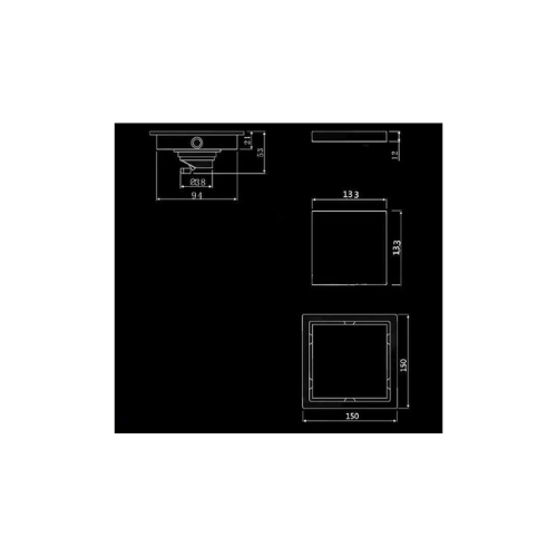غطاء بلاعة بيبة بلاطة 15*15 سم روزجولد ببلف عدم رجوع استانلس 304 للمطبخ أو الحمام كود المنتج 586 - كيان - للأدوات الصحية والديكورات الحديثة