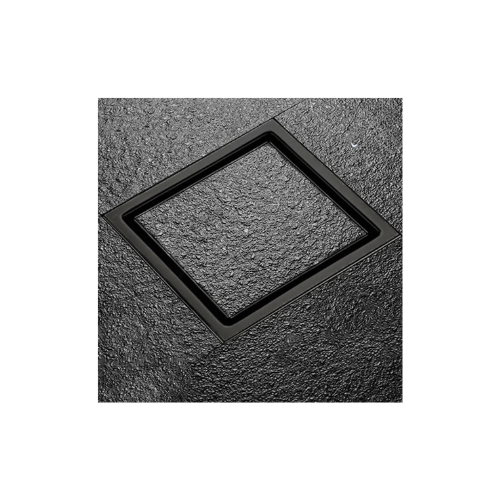 غطاء بيبة بلاطة اسود مط 15*15 سم مزود بمصفة حجز الشوائب استانلس 304 كود المنتج 575 - كيان - للأدوات الصحية والديكورات الحديثة