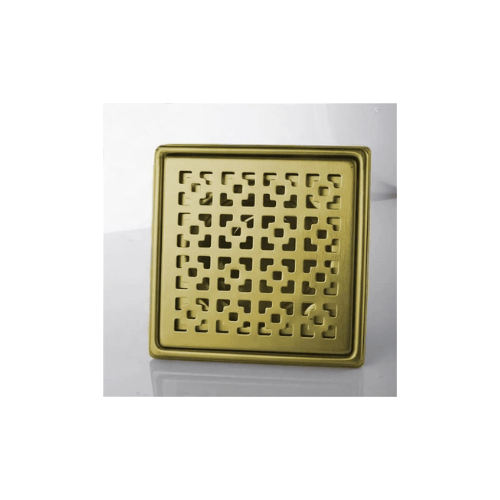 غطاء بيبة ذهبي ديكور بلاعة 15*15 سم مزود ببلف عدم رجوع كود المنتج 577 - كيان - للأدوات الصحية والديكورات الحديثة