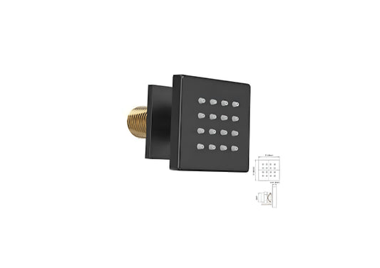 جيت شاور مربع بالوش مقاس 5 سم اللون أسود منتج مستورد تركي كود 674