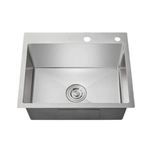 حوض استيل معالج بالنانو 304 الطول 45 العرض 45 شامل دسبنسر صابون وخلاط نيكل مستورد 3 في 1كود المنتج 435 - كيان - للأدوات الصحية والديكورات الحديثة