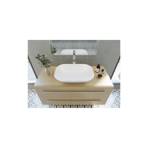 حوض ايروس فوق الرخامة / لسطح افقي 037460 مقاس 60 × 40 سم بدون فايظ بدون فتحة للخلاط شامل غطاء سيراميك للصرف من ساني بيور كود المنتج 544 - كيان - للأدوات الصحية والديكورات الحديثة