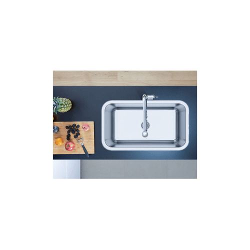 حوض - حله مطبخ استانلس ستيل TS 700 مقاس 70 × 45 سم عمق 19 سم سُمك 1 مللى ديسبنسر 2 صفاية 3 فتحات بالصرف 3 بوصة من TS كود المنتج 426 - كيان - للأدوات الصحية والديكورات الحديثة