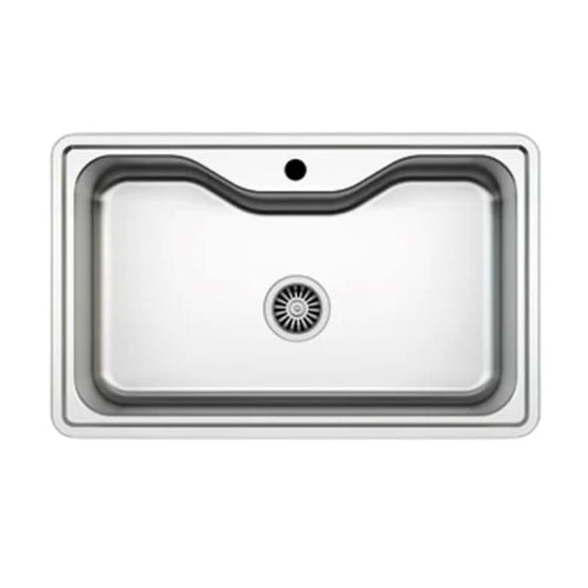 حوض مطبخ الأصيل 80 × 50 سم إستانلس تركى بفتحة للخلاط و الصرف ASIL Made in TURKEY كود المنتج 424 - كيان - للأدوات الصحية والديكورات الحديثة