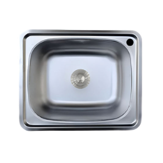 حوض مطبخ فالكون 80 × 46 سم صرف 3 بوصة إستانلس تصميم تركى بالصرف Flacon Design in TURKEY كود المنتج 420 - كيان - للأدوات الصحية والديكورات الحديثة