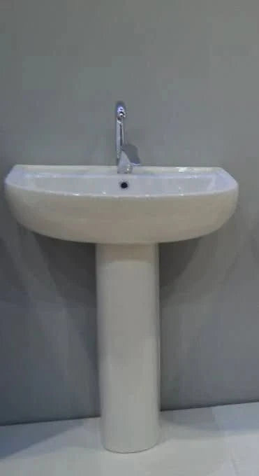 حوض نوسو مقاس 45 سم بعامود طويل من ميكافيت كود المنتج 555 - كيان - للأدوات الصحية والديكورات الحديثة