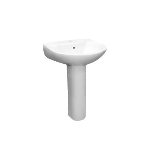 حوض رافال مقاس 60 سم بالعامود الطويل بالفايظ و فتحة للخلاط من ميكافيت كود المنتج 556 - كيان - للأدوات الصحية والديكورات الحديثة