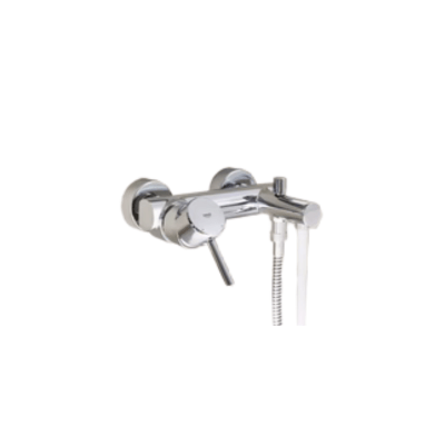 خلاط بانيو كونشيتو 32211001 بمقبض واحد للتحكم فى المياة ومحول اوتوماتيك بانيو - دش قلب سيراميك 46مم اللون كروم من جروهى كود المنتج 440 - كيان - للأدوات الصحية والديكورات الحديثة