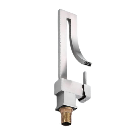 خلاط حوض عصري، خلاط مياه ساخن وبارد، خلاط حمام بمقبض واحد وفتحة واحدة، خلاط حوض نحاسي للديكور، مصقول كود المنتج 377 - كيان - للأدوات الصحية والديكورات الحديثة