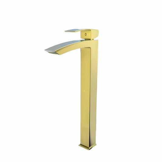 خلاط حوض سيدرا عالى قنطرة عالية بطول 17 سم يد واحدة اللون ذهبى كود المنتج 394 - كيان - للأدوات الصحية والديكورات الحديثة