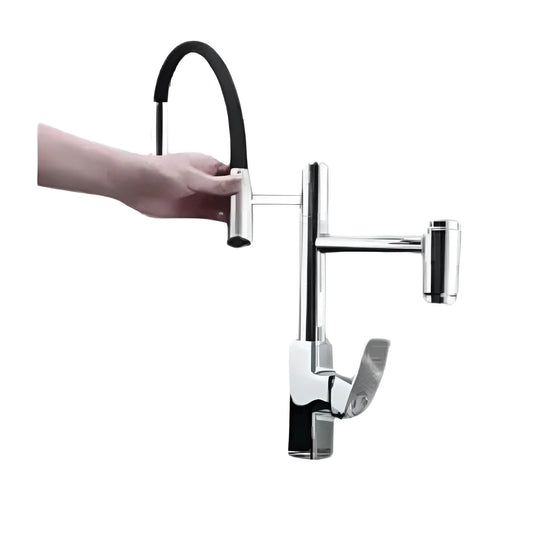 خلاط مطبخ شيف 3×1 متحرك 360 درجة مزود بفلتر للمياه Chef 3×1 Chrome الألماني كود المنتج 467 - كيان - للأدوات الصحية والديكورات الحديثة