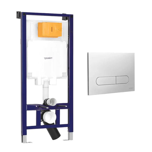 خزان دفن بالوش WF1202000010 شاسيه كامل معدن غير قابل للتأكل بسمك 8 سم مقاس 115 × 50 سم تدفق مزدوج 6/3 بالوش WF 5100021010 اللون كروم لامع من ديورافيت كود المنتج 520 - كيان - للأدوات الصحية والديكورات الحديثة