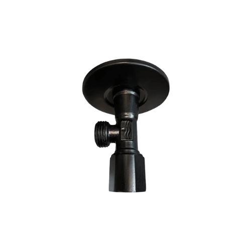 محبس الزاوية الاسود روما الاقتصادي نحاس بالوش Roma Black كود المنتج 595 - كيان - للأدوات الصحية والديكورات الحديثة