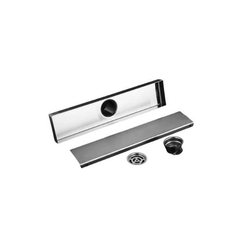 مجرى شاور بلاطة فضي لامع قابلة للتبليط جاليريا صرف شاور روم بدون حواف مقاسات متعددة كود المنتج 585 - كيان - للأدوات الصحية والديكورات الحديثة