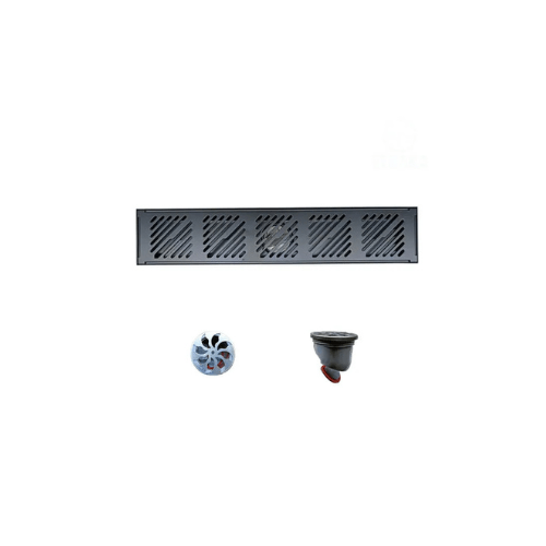 مجرى شاور سمارت الاسود المط إستانلس 304 عرض 10سم أطوال متعددة ببلف مانع الحشرات و الروائح كود المنتج 578 - كيان - للأدوات الصحية والديكورات الحديثة