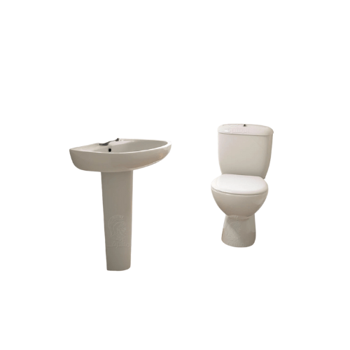 طقم حمام صوفيا مرحاض كامل G0822 - G0821 و حوض G0862 مقاس 62 سم بالعامود الطويل من أيديال ستاندرد كود المنتج 557 - كيان - للأدوات الصحية والديكورات الحديثة