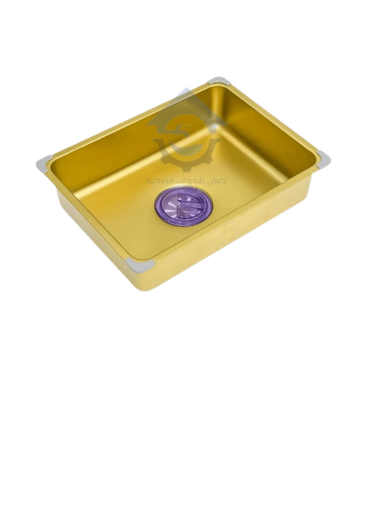 ( طلب مسبق ) حوض مطبخ سمارت 334 مقاس 75 × 46 سم بخلاط شداد و خلاط شلال وقورمة و ضاغط صابون و مغسلة أكواب و الصرف اللون جولد - كيان - للأدوات الصحية والديكورات الحديثة