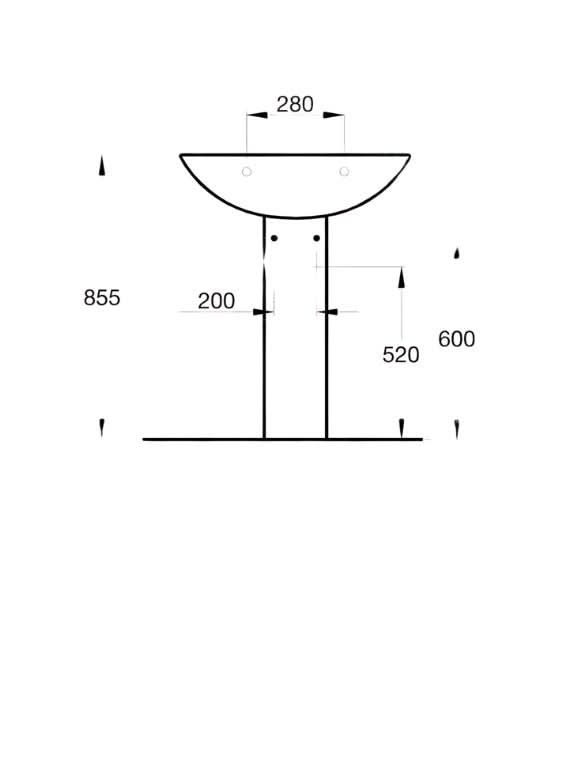( طلب مسبق ) طقم حمام بلان مرحاض ملاصق للحائط G0686 و حوض V1340 مقاس 65 سم بالعامود الطويل من أيديال ستاندرد كود 356 - كيان - للأدوات الصحية والديكورات الحديثة