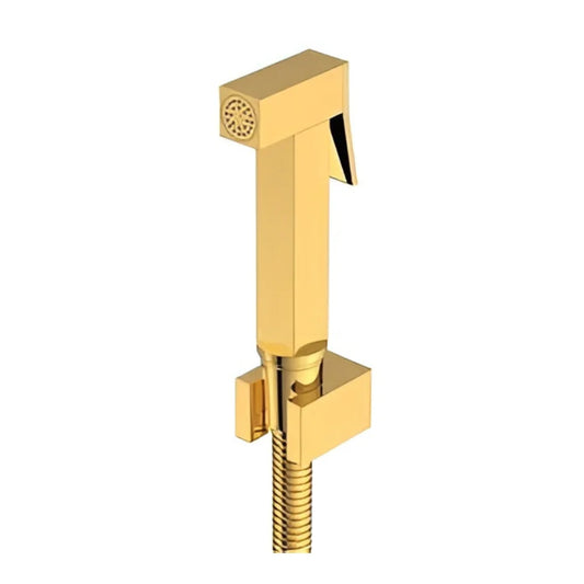 شطاف خارجي تواليت سكوير ذهبي نحاس بالحامل المعدني والخرطوم كود 729
