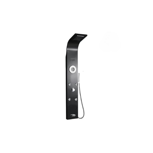 شاور بانل هانز سيركل لون اسود 6×1 بالشاشة الديجيتال و اضاءة علوية و الشلال HANZ Circle Shower Panel كود المنتج 492