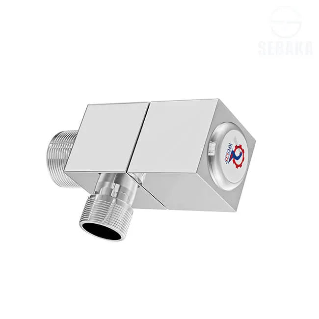 محبس زاوية جولد مربع نحاس كروم نص لفة بالوش (Gold Angle Valve) كود 903