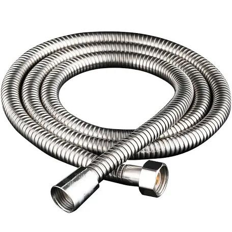 خرطوم وصلة مسطرة دش حراري فضي مقاس ١.٥٠ – تقنية دبل خرطوم لعزل الحرارة – تصميم مرن ومتين مقاوم للالتواء – ستانلس ستيل لامع لمظهر عصري واستخدام طويل كود المنتج 649