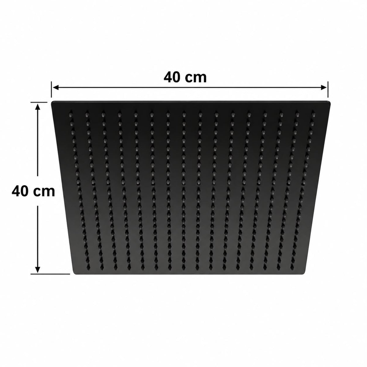 طاسة دش استانلس ستيل مربعة 40×40 سم (سمك 1 مللي ليزر تقيلة) SB تركي - أسود مطفي كود 924
