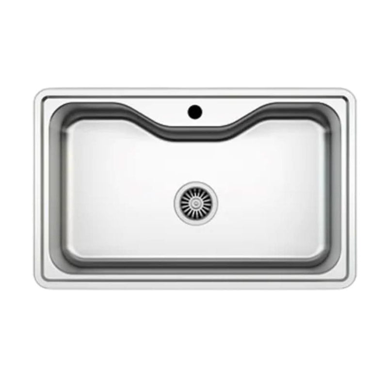 حوض مطبخ الأصيل 80 × 50 سم إستانلس تركى بفتحة للخلاط و الصرف ASIL Made in TURKEY كود المنتج 424 - كيان - للأدوات الصحية والديكورات الحديثة
